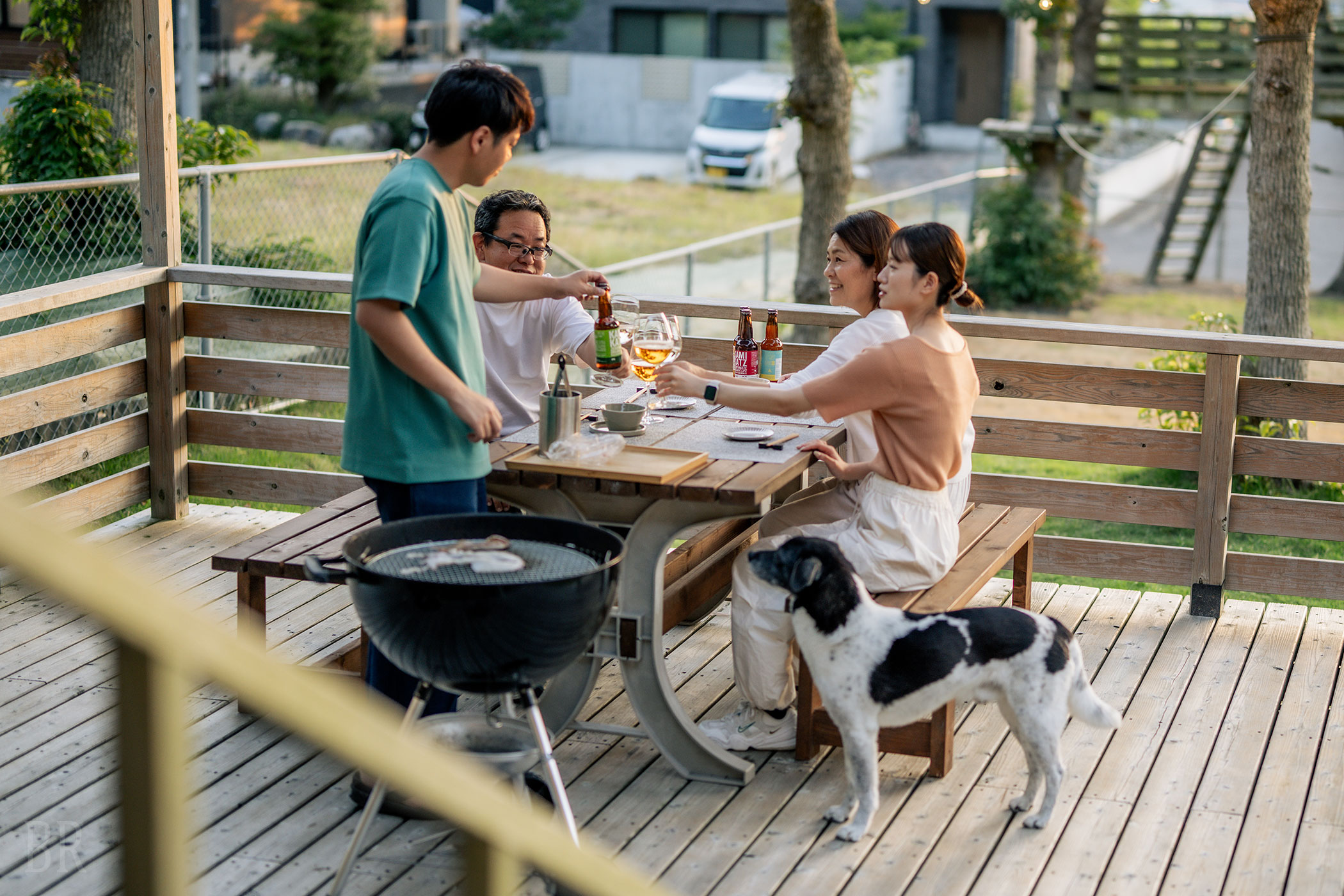 プライベートな空間を愛犬と家族で楽しむ